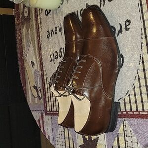 Bruno Marc Men's Classic Cap-Toe Formal Oxford Shoes, Size 15, Dark Brown, New